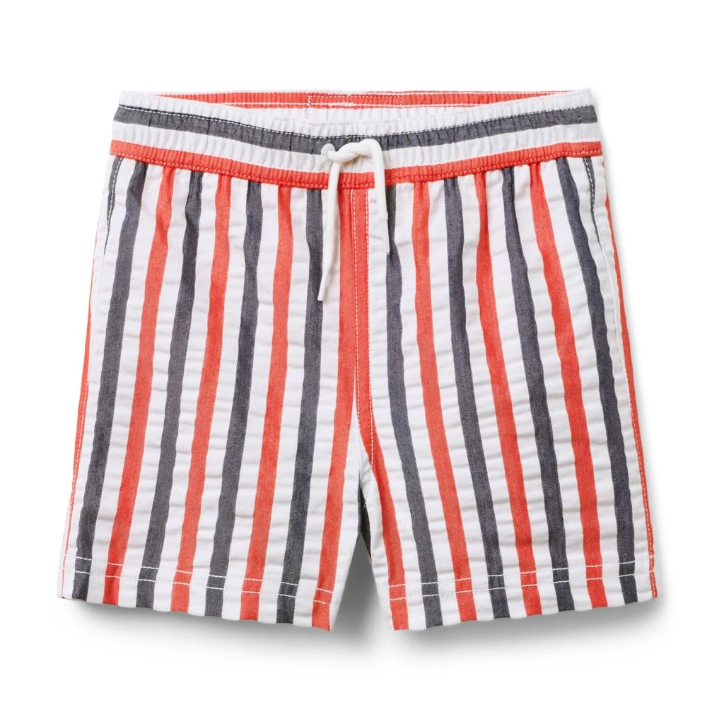 Janie and Jack Boys Seersucker Swim Trunk (Toddler/Little Kid/Big Kid) 1