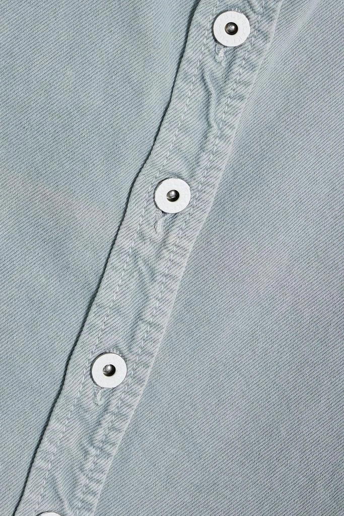 SLVRLAKE Cropped frayed denim shirt 4