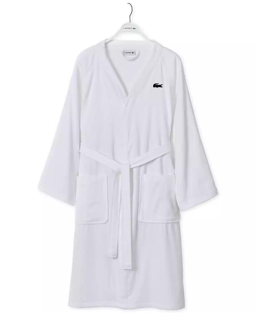 Lacoste Logo Patch 100% Cotton Pique Bath Robe