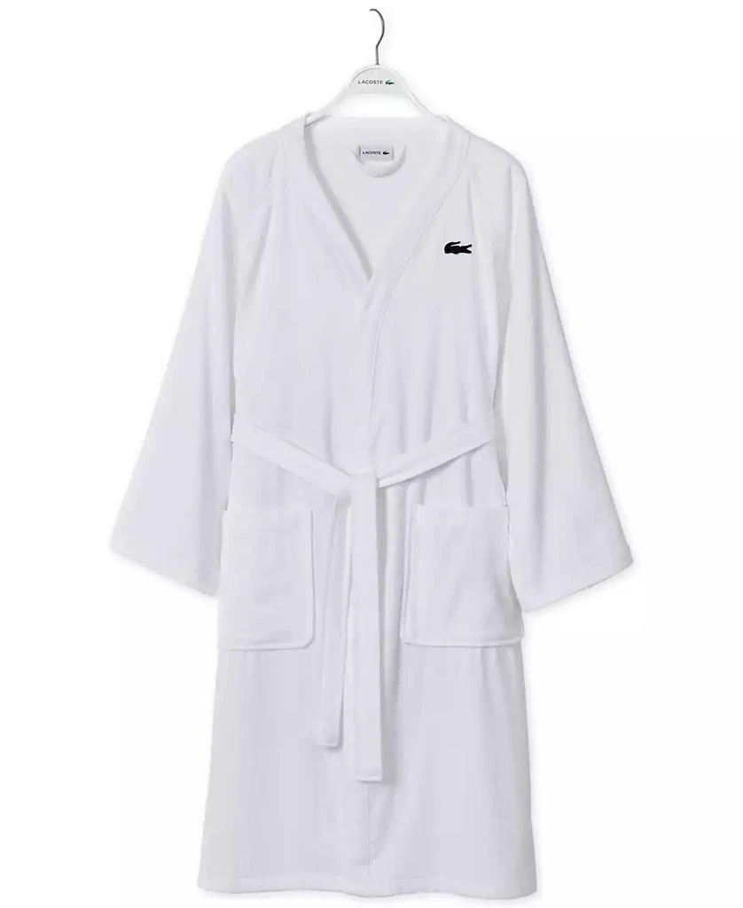 Lacoste Home Logo Patch 100% Cotton Pique Bath Robe 2