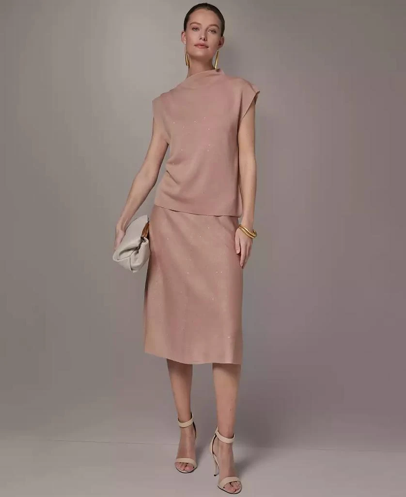 Donna Karan Women
s Asymmetric Mock Neck Sweater 5