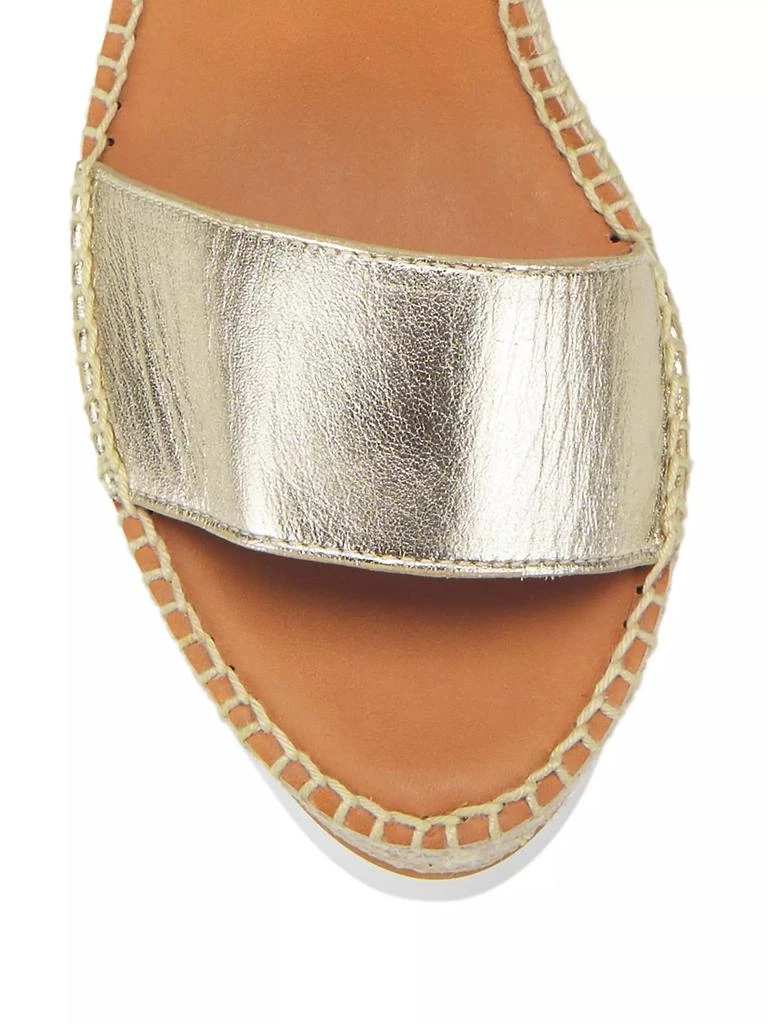 See by Chloé Glyn Metallic Leather Espadrille Wedges 4