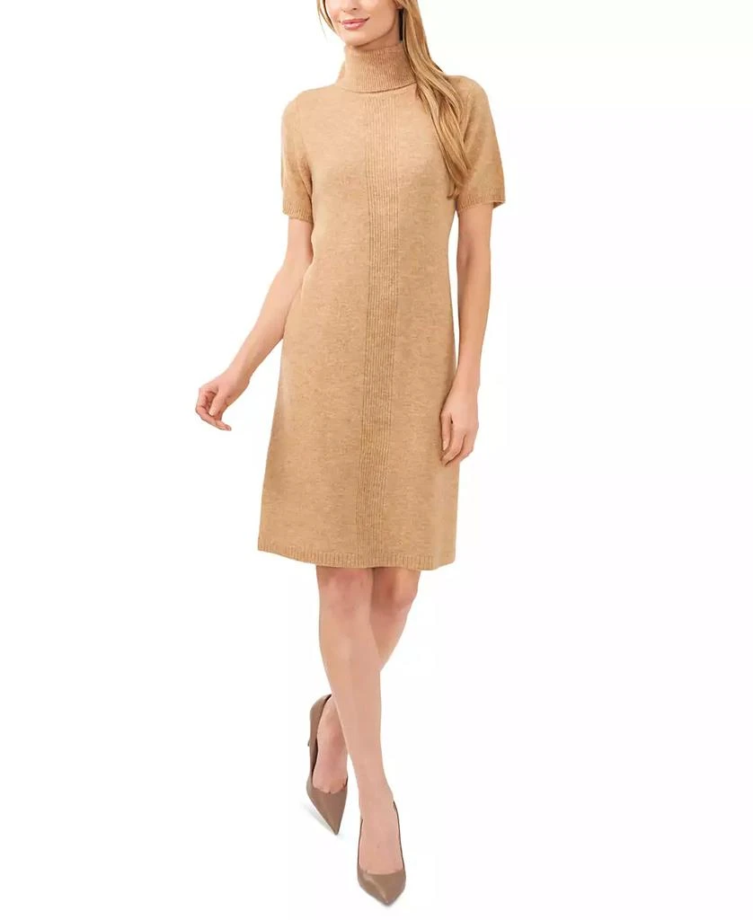 CeCe Women's Short-Sleeve Turtleneck Sweater Dress 1