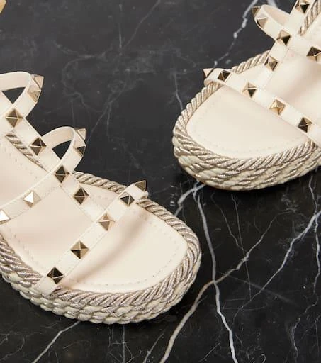 Valentino Rockstud Torchon 95 espadrille wedges 5