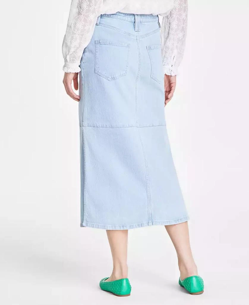 On 34th Women's Split-Seam Denim Midi Skirt, Exclusively at Macy's 4