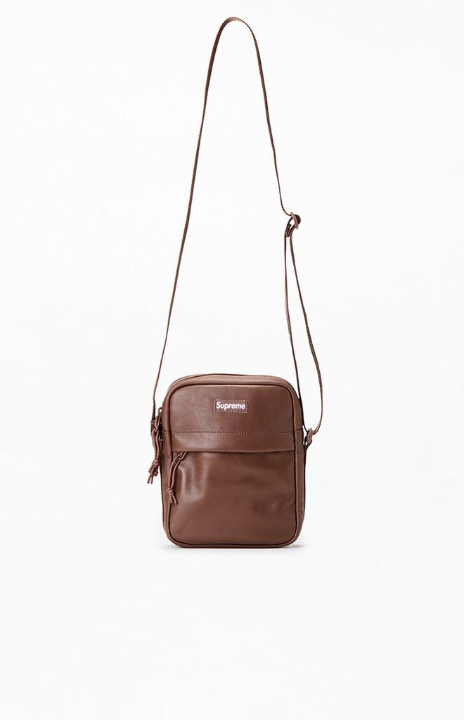 Supreme Brown Leather Shoulder Bag