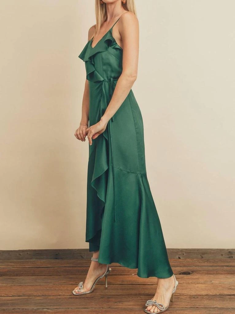 Dress Forum Dress Forum - Satin Tulip Wrap Midi Dress 3