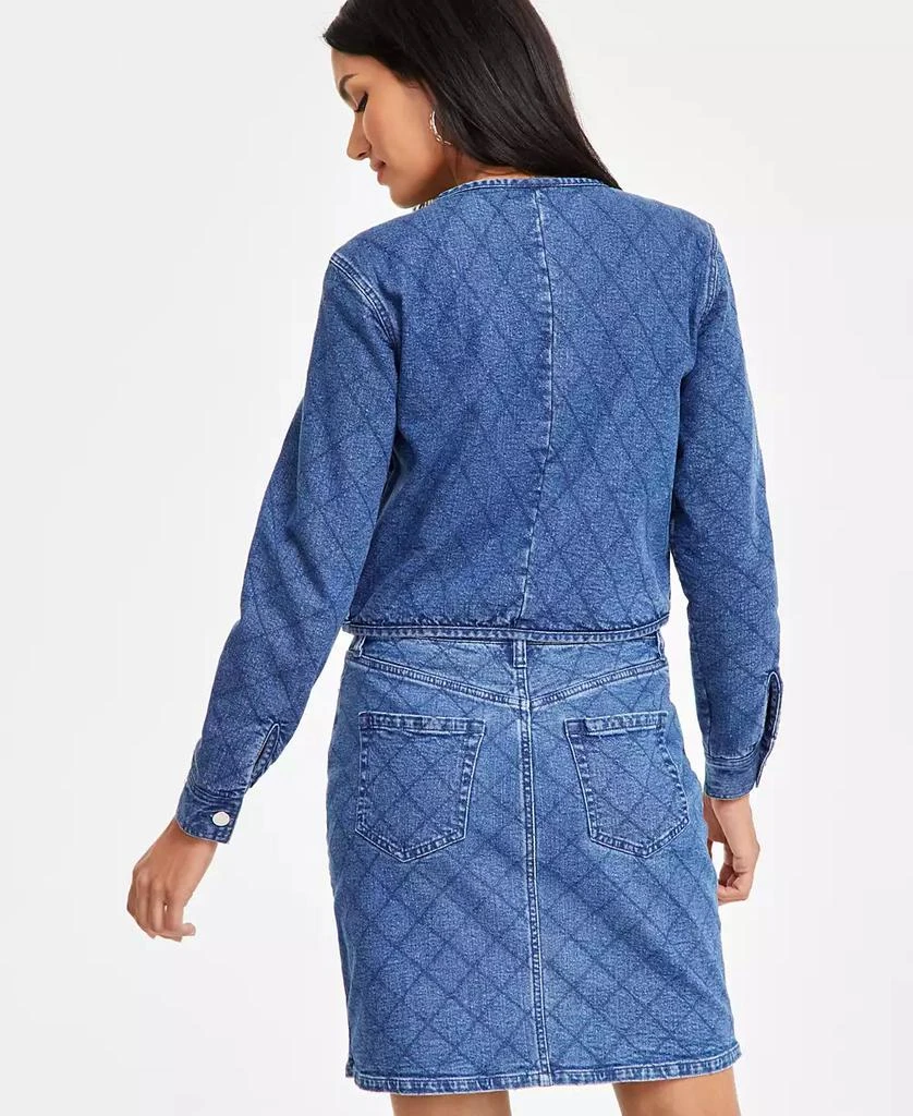 INC International Women's Quilted Denim Jacket, Exclusively at Macy's 2