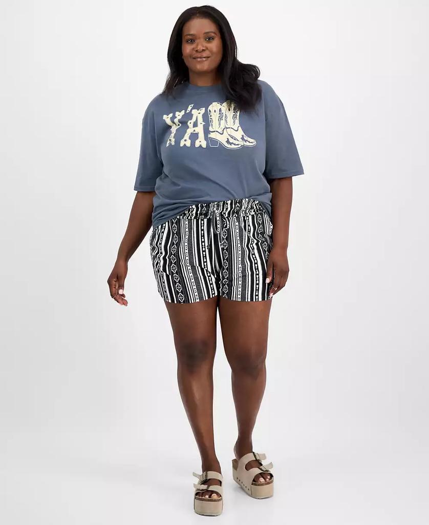 Rebellious One Trendy Plus Cotton Y'all Boyfriend Crewneck Tee