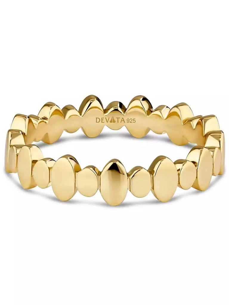 DEVATA Oval Link Ring in Gold Plated Sterling Silver, Size