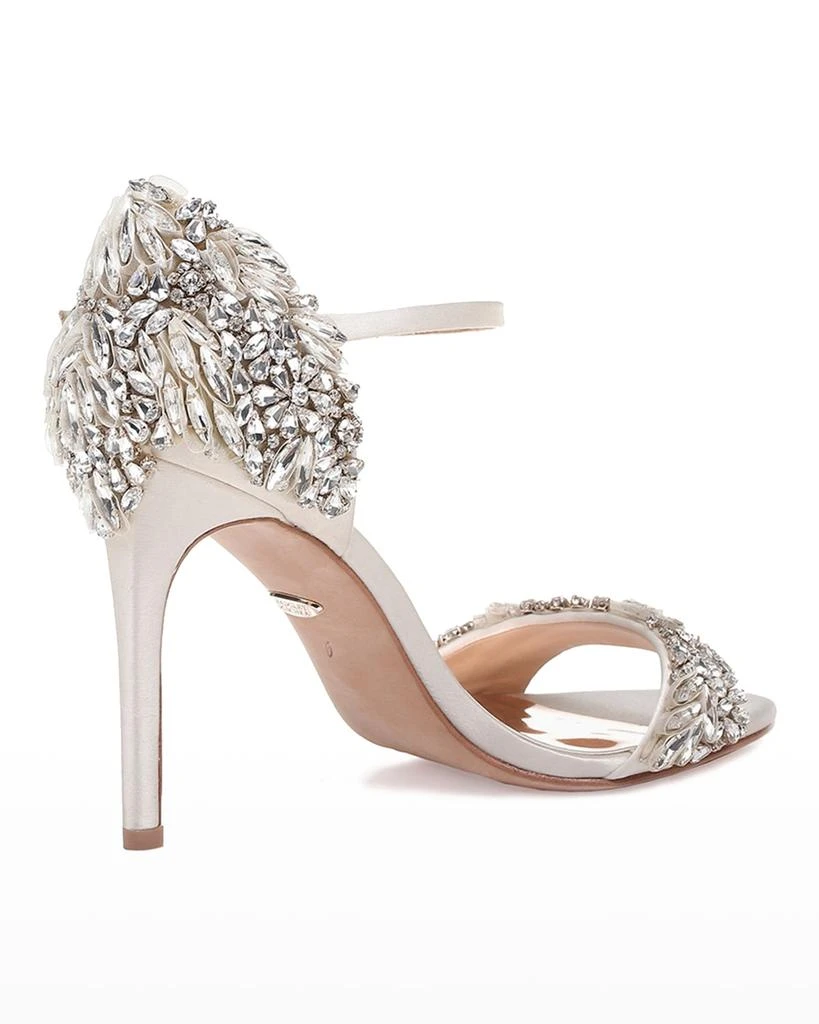 Badgley Mischka Tampa Embellished Satin Sandals 4