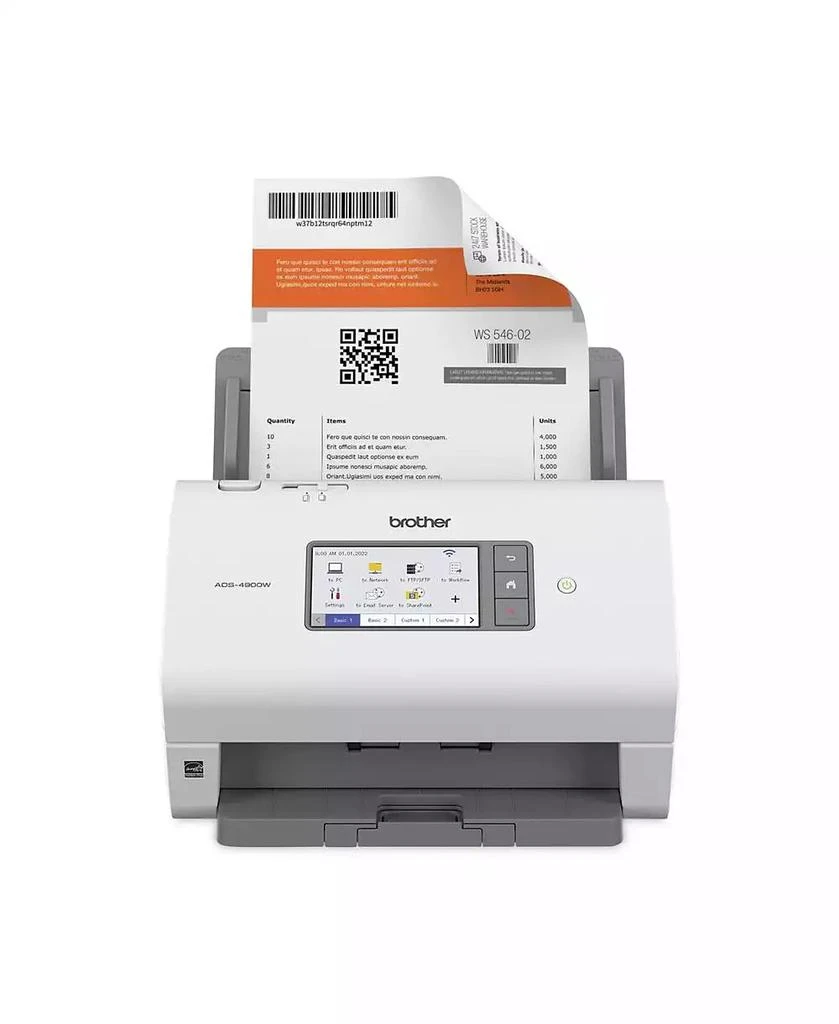 Brother ADS-4900W 600 DPI Optical Resolution 100 Sheet Auto Document Feeder Professional Desktop Scanner 7