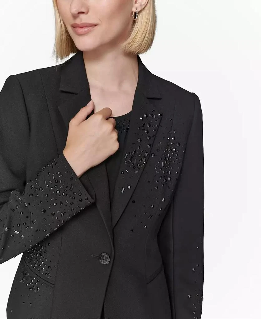 Karl Lagerfeld Paris Women's Studded One-Button Blazer 4