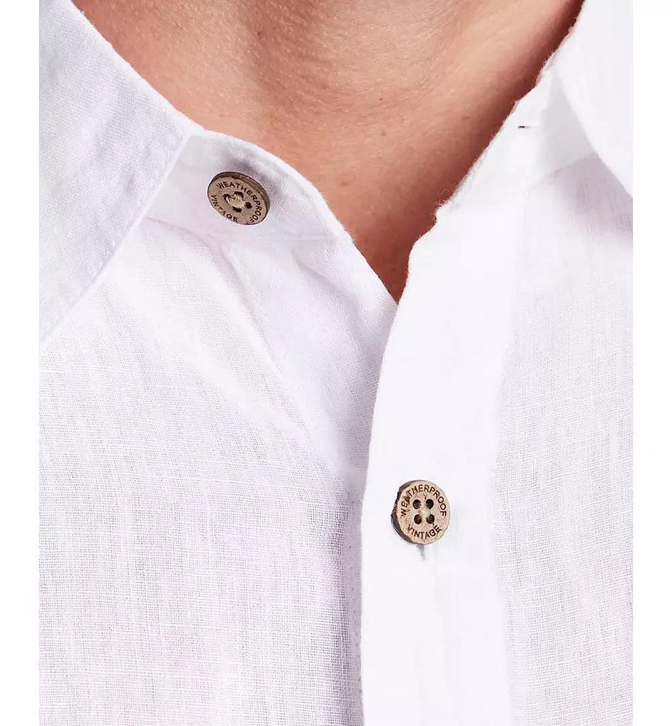 Weatherproof Vintage Men's Regular-Fit Solid Button-Down 100% Linen Shirt 4