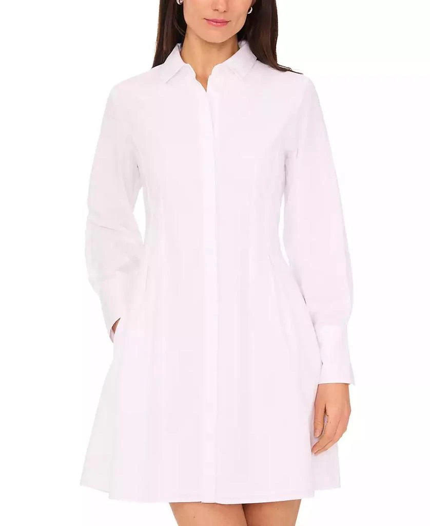 MSK Petite Collared Cotton Button-Front Shirt Dress 2