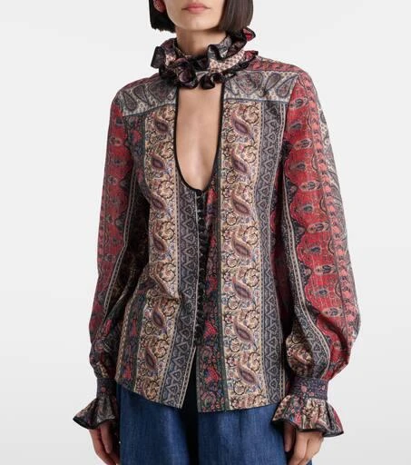 Valentino Paisley cotton muslin blouse 6