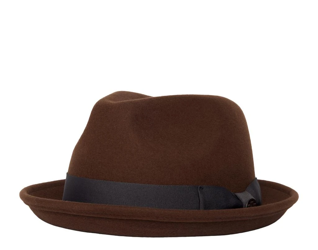 Goorin Bros Charlestowne Wool Pork Pie Fedora Hat Brown 100-0123-BRO 1