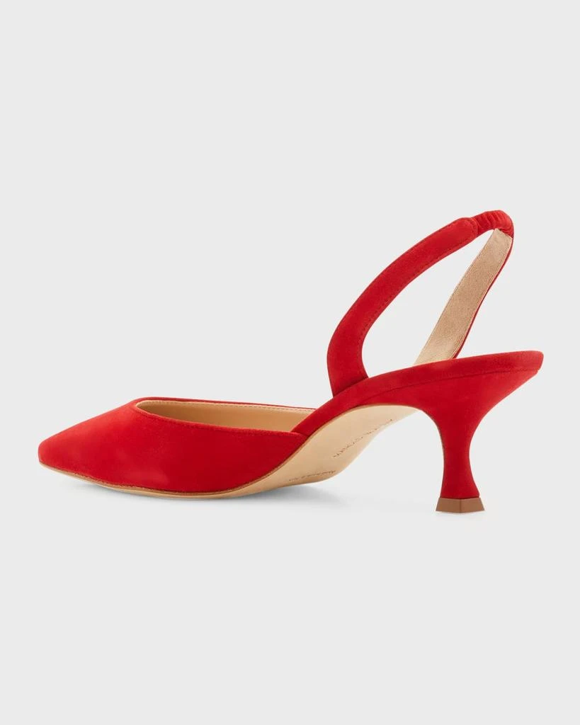 Manolo Blahnik Carolyne Kitten-Heel Halter Pumps 5