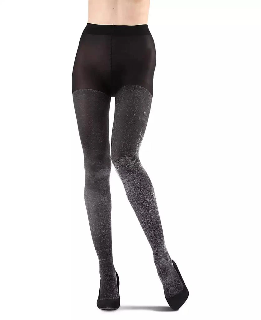 Memoi Women's Liquid Metal Opaque Tights 2