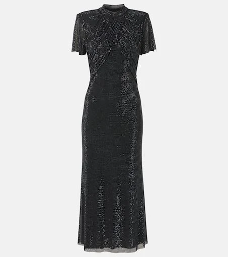 Self Portrait Rhinestone-embellished midi dress 1