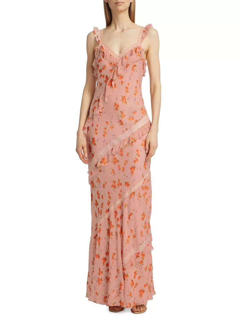 LoveShackFancy Radiance Lace-Trimmed Floral Maxi Dress 3