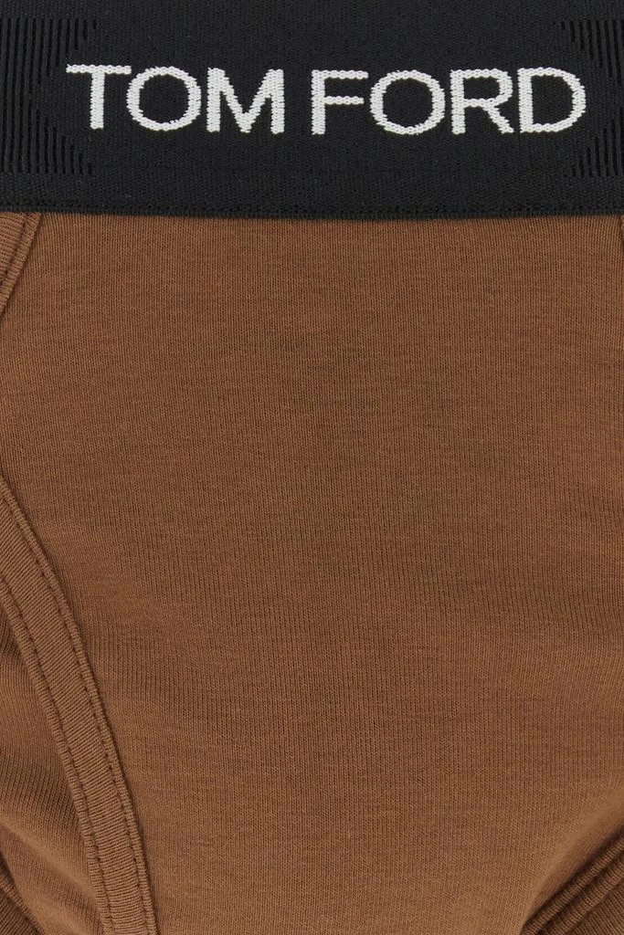 Tom Ford Brown stretch cotton brief 3