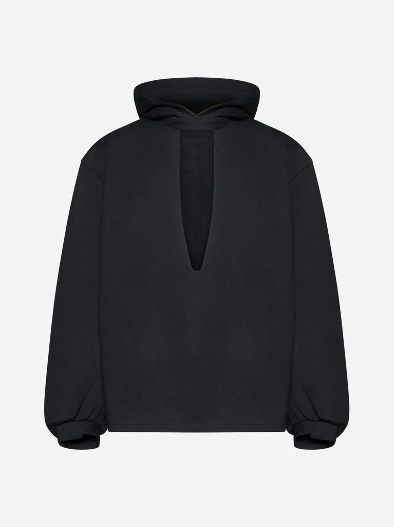 Random Identities Cut-out Cotton Hoodie 1