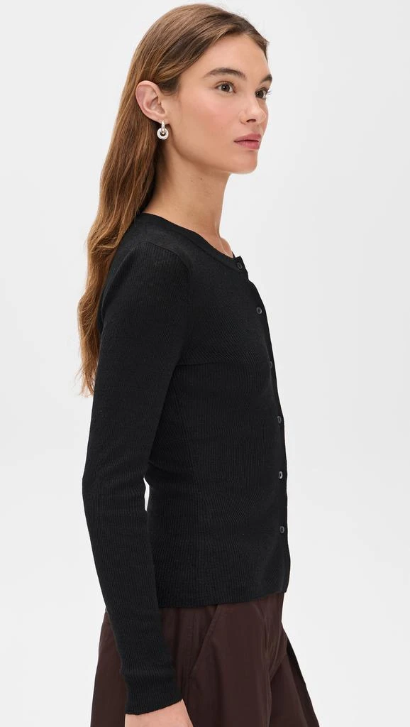 James Perse Stretch Linen Ribbed Cardigan 3
