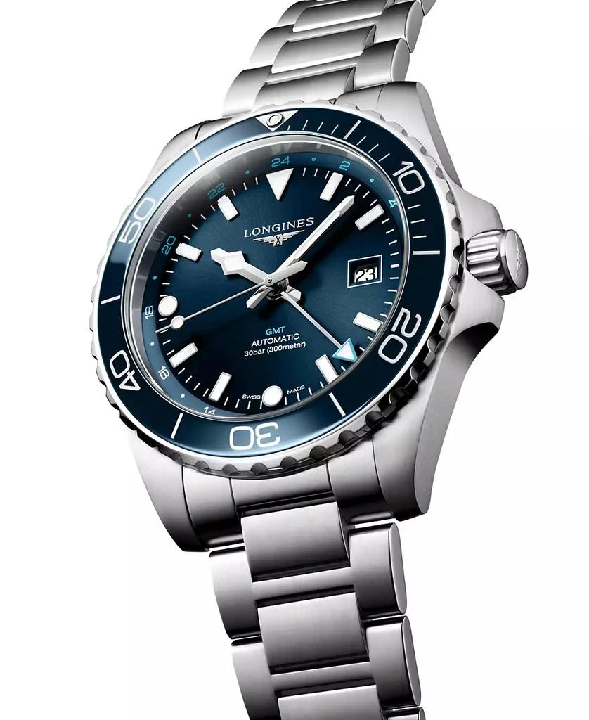 Longines Men's Swiss Automatic Hydroconquest GMT Stainless Steel Bracelet Watch 43mm 2