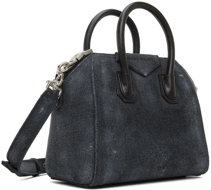 Givenchy Black Mini Antigona Denim Top Handle Bag 2