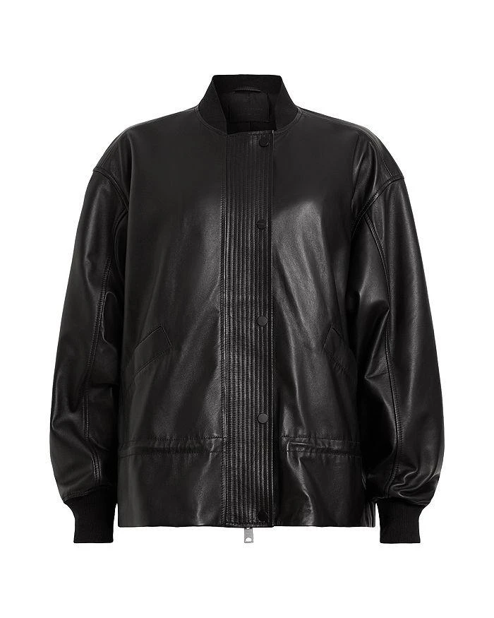 ALL SAINTS Sofi Leather Bomber Jacket 9