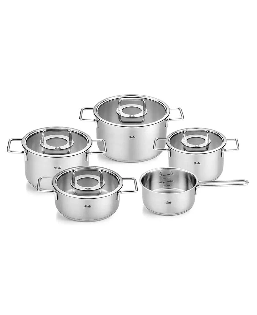 Fissler Pure Collection Stainless Steel 9 Piece Cookware Set with Glass Lids 1