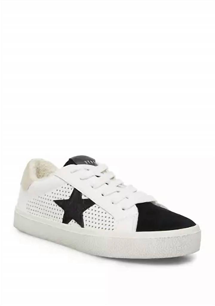Betsey Johnson Philip Sneaker In Black / White