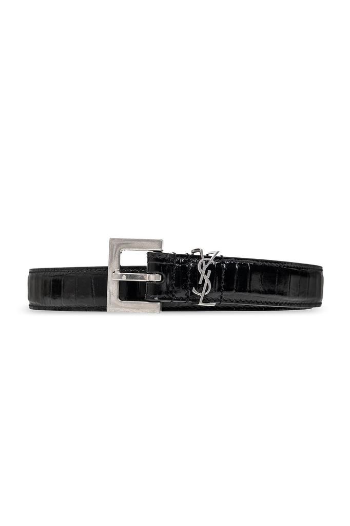 【関税＆送料込み】Saint Laurent Cassandre Thin Belt Saint Laurent Cassandre Extra Thin Belt in Smooth Leather
