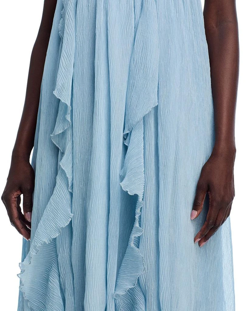 AQUA Ruffle Crinkled Midi Dress - Exclusive 6