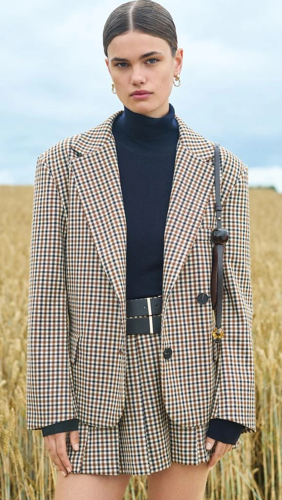Moon River Plaid Tailored Blazer 5