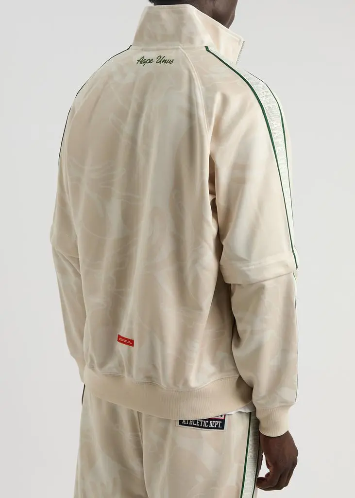 AAPE Logo camouflage-jacquard jersey track jacket  4