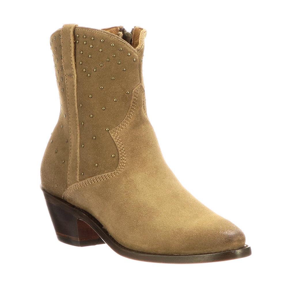 Lucchese Avie Studded Pointed Toe Cowboy Booties