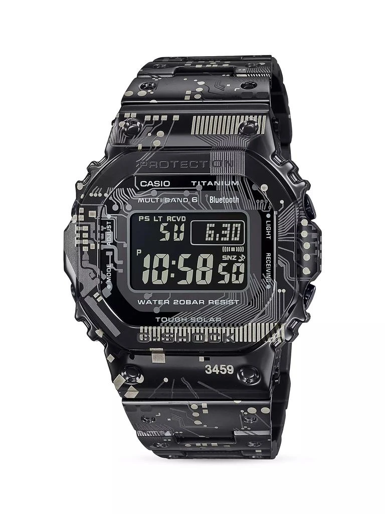 G-Shock Circuit Board Camouflage IP Stainless Steel Bracelet Watch 1