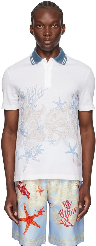 Versace White Barocco Sea Polo 1