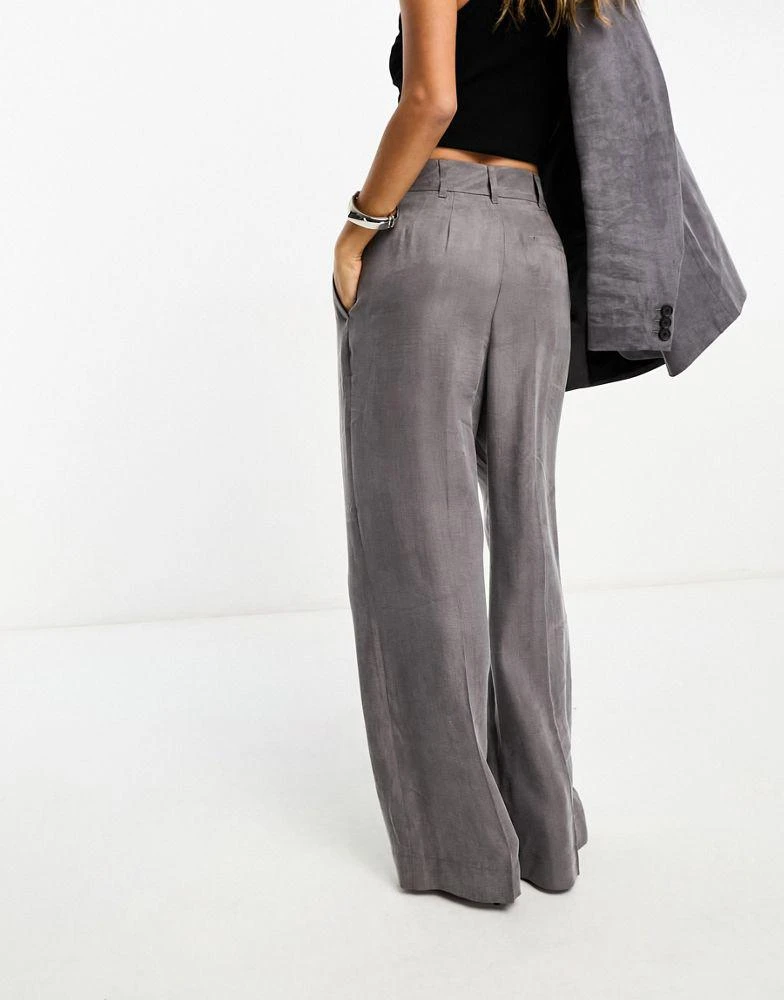 ALL SAINTS AllSaints Elle tapered flare trousers in grey 4