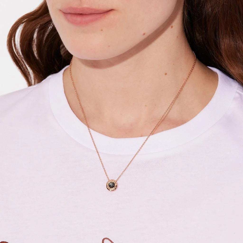 Coach Coach Outlet Open Circle Stone Strand Necklace 2