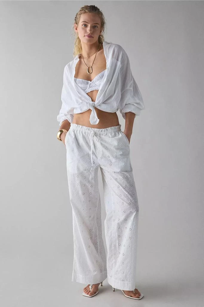 Kimchi Blue Kimchi Blue Millie Semi-Sheer Eyelet Lace Wide Leg Pull-On Pant 1