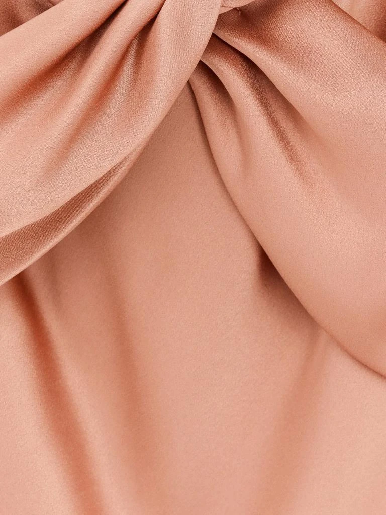 Alberta Ferretti Alberta Ferretti Bow-Detailed Straight Hem Maxi Satin Dress 3
