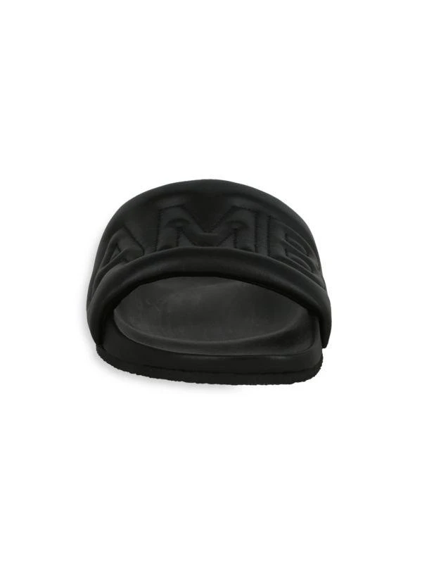 Ambush Quilted Logo Leather Slides 5