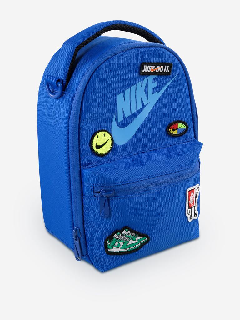 NIKE Kids Logo Patch Lunch Tote Bag in Blue (27cm)
