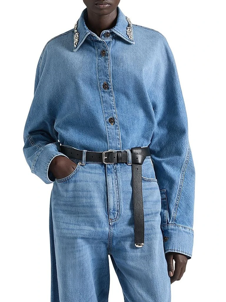 Givenchy Shirt in Washed Denim with Crystals 3