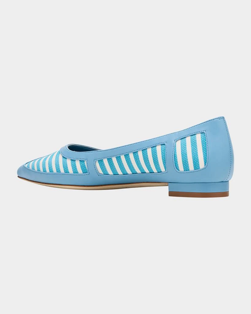 Manolo Blahnik Bicolor Stripe Ballerina Flats 2