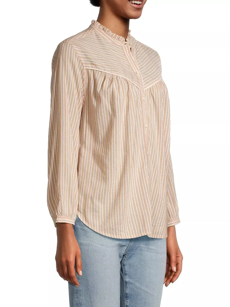 Birds of Paradis Ruth Pinstriped Cotton-Blend Shirt 4