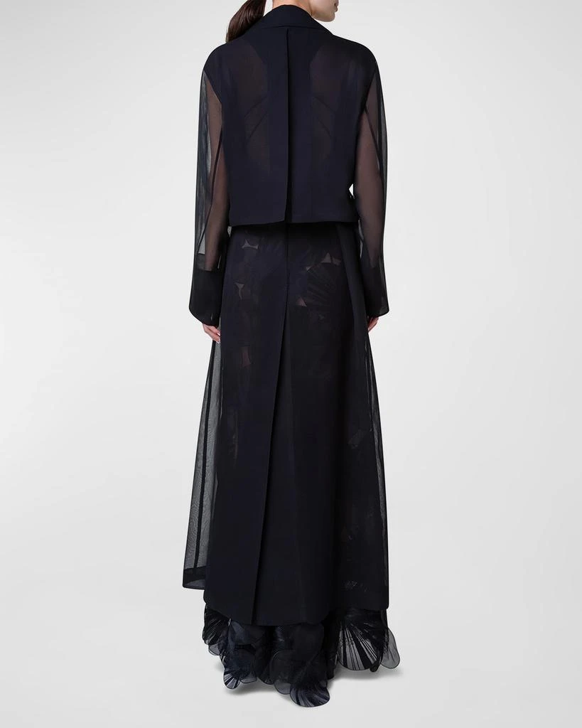 Akris Valentine Silk Gauze Belted Trench Coat 5